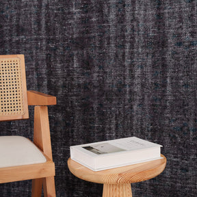 Overdyed Black Area Rug