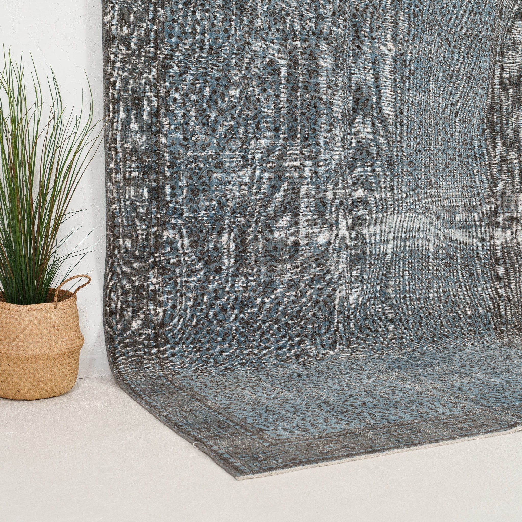 Blue and  Area Wool Rug