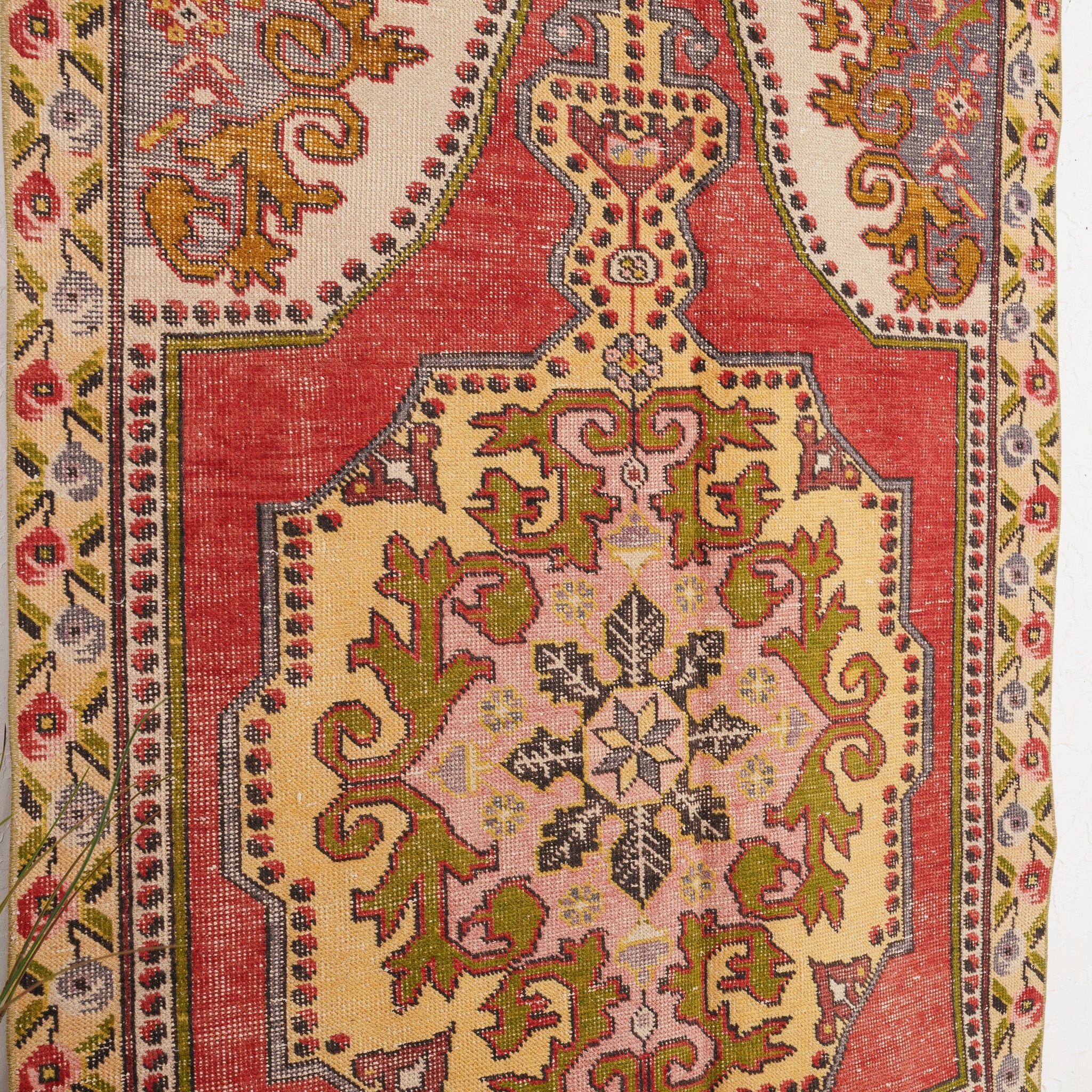 Red and Gold Area Wool Rug