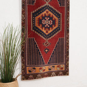 Pink and Beige Area Wool Rug