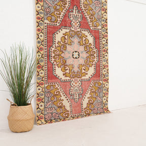 Red and Gold Area Wool Rug