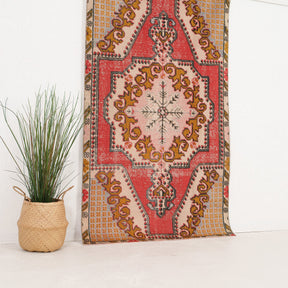 Red and Beige Area Wool Rug