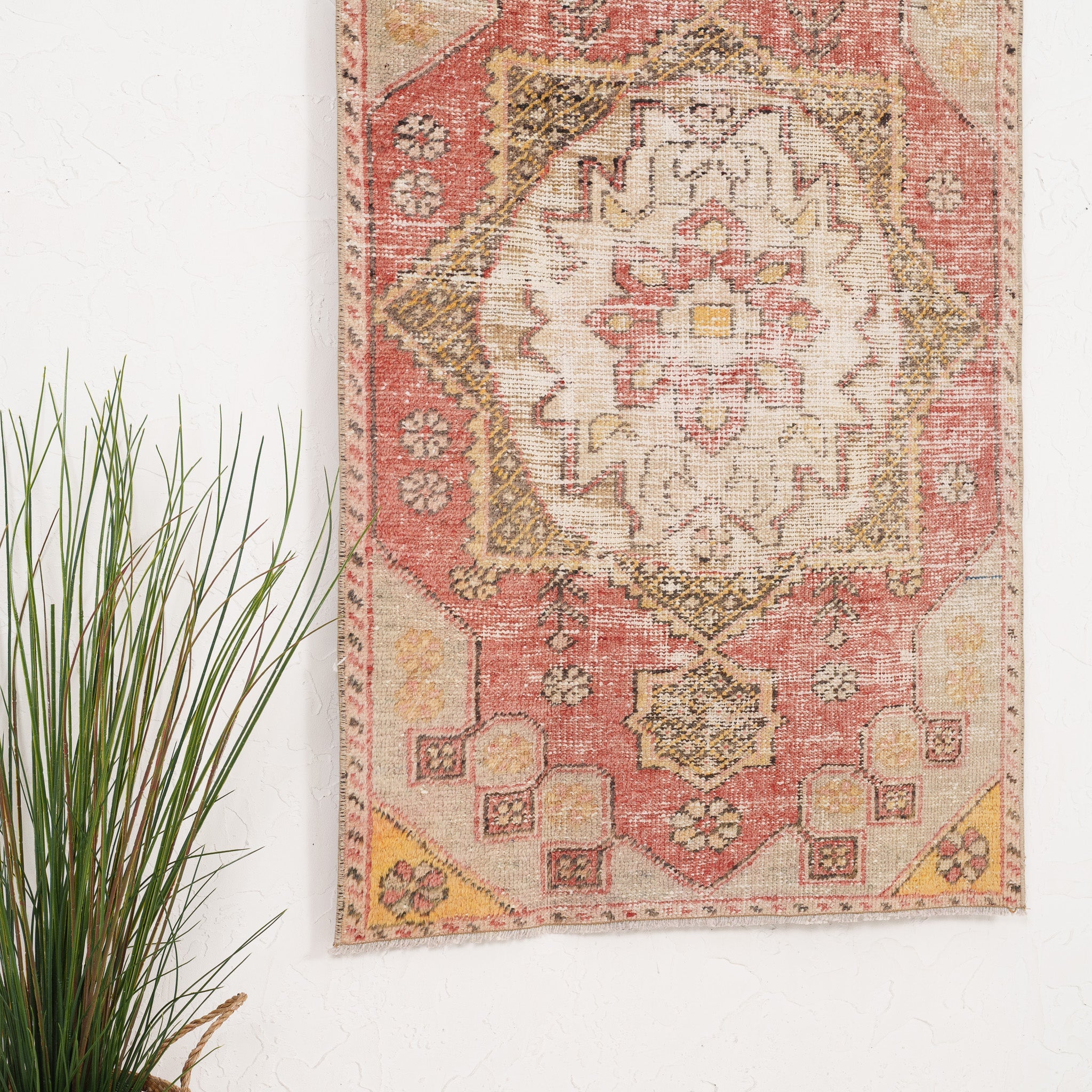 Red and Gold Area Wool Rug