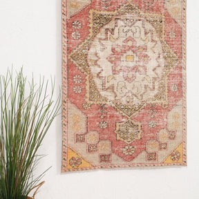 Red and Gold Area Wool Rug