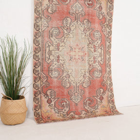 Red and Beige Area Wool Rug
