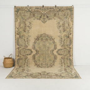 beige vintage 6x10 area rug - perfect for the living room, dining room, bedroom, office