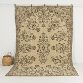 beige vintage 6x9 area rug - perfect for the living room, bedroom, dining room