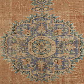 Authentic 5x8 area rug from turkish, in subtle orange tones