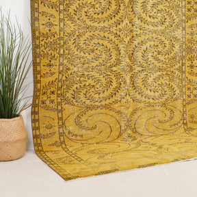 Gold and Brown Area Wool Rug