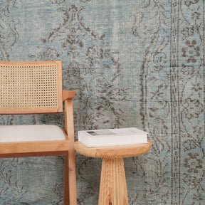 Overdyed Blue Area Rug