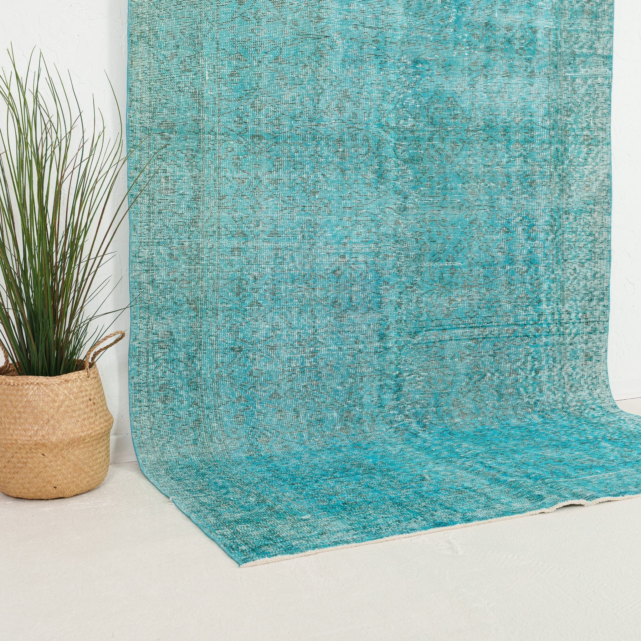 Blue and  Area Wool Rug