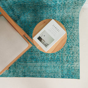 Overdyed Blue Area Rug