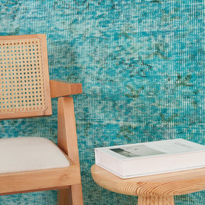 Overdyed Blue Runner Rug
