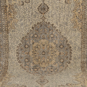 Authentic 6x10 area rug from turkish, in subtle beige tones