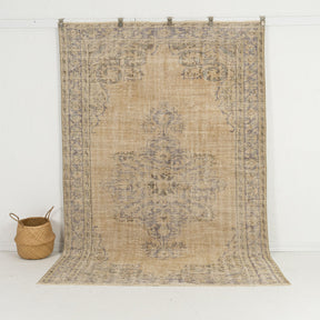 beige vintage 6x9 area rug - perfect for the living room, bedroom, dining room