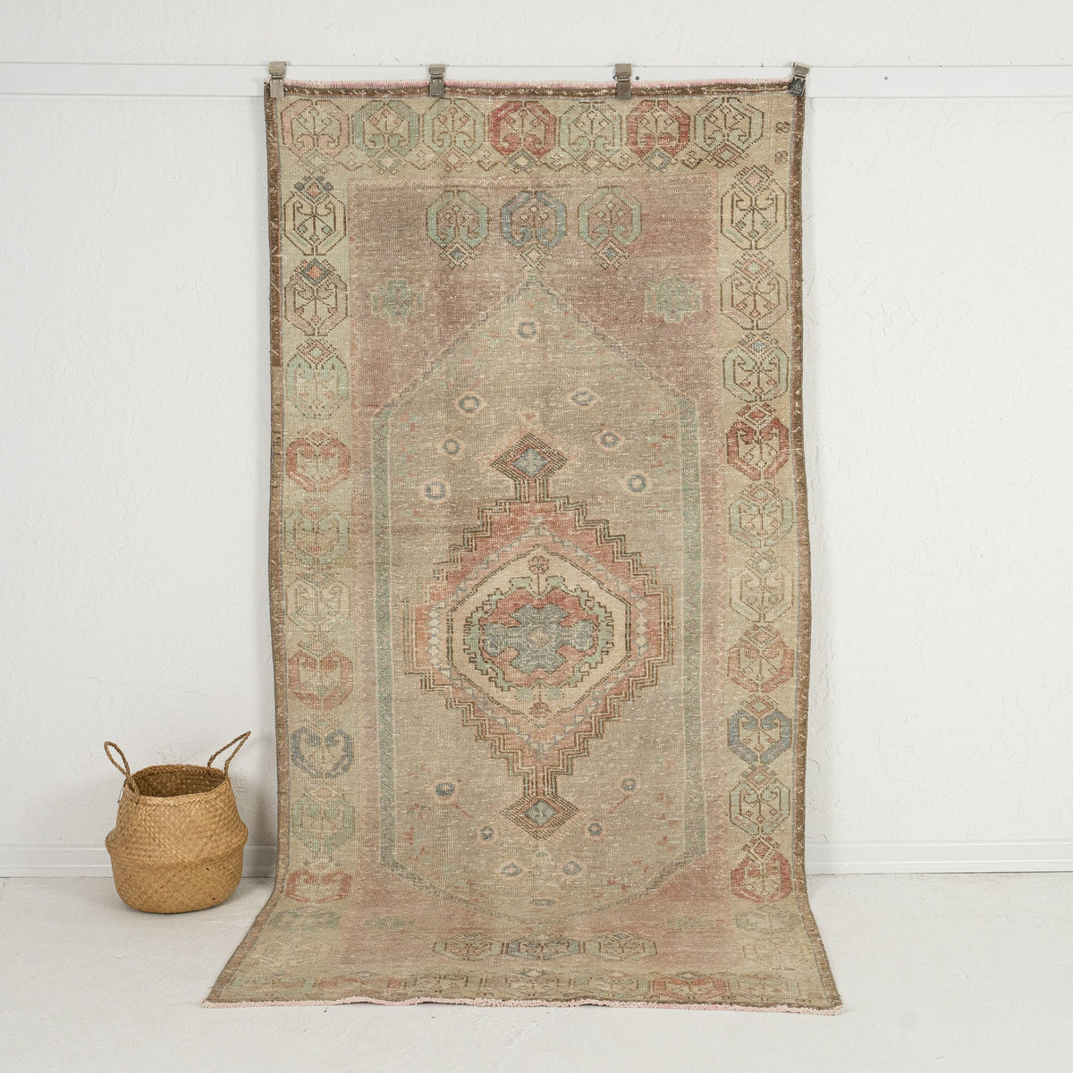 beige vintage 4x9 runner rug - perfect for the hallway, entryway