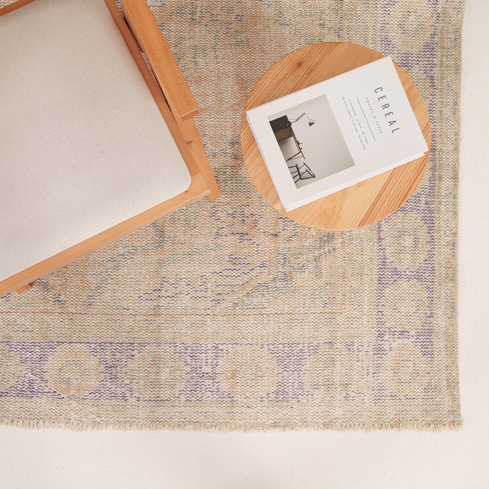 Overdyed Beige Area Rug