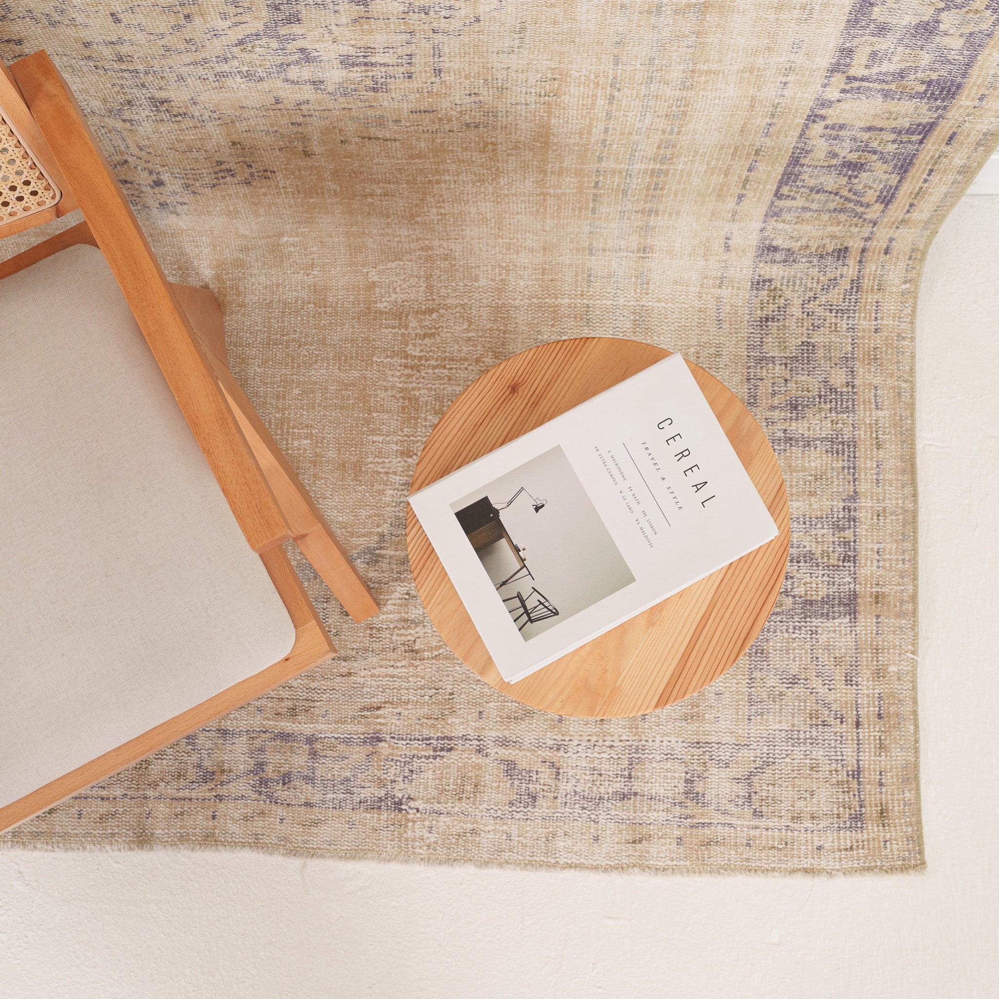 Overdyed Beige Area Rug
