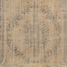 Authentic 6x9 area rug from turkish, in subtle beige tones