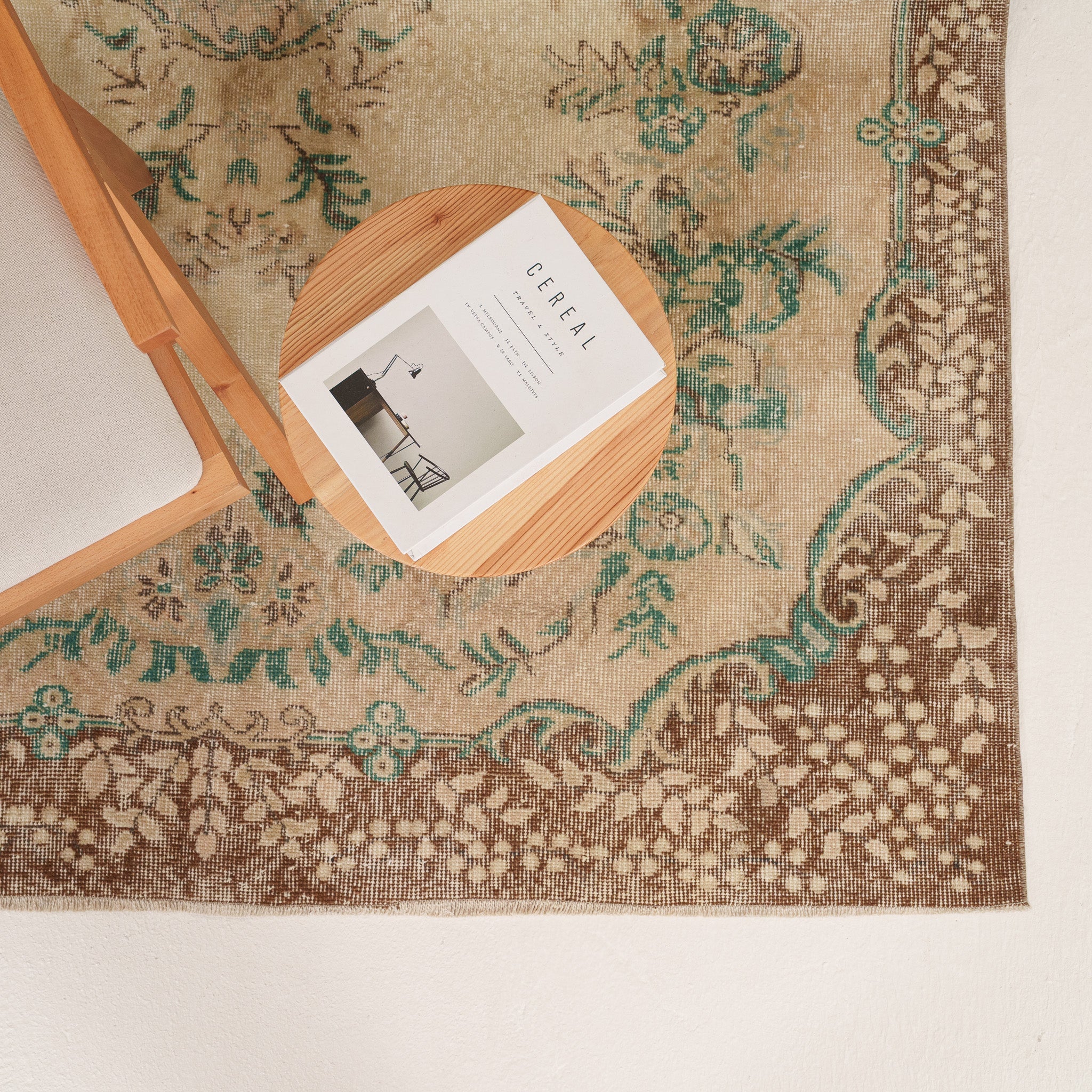 Overdyed Beige Area Rug