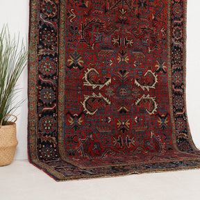 Red and Blue Area Wool Rug