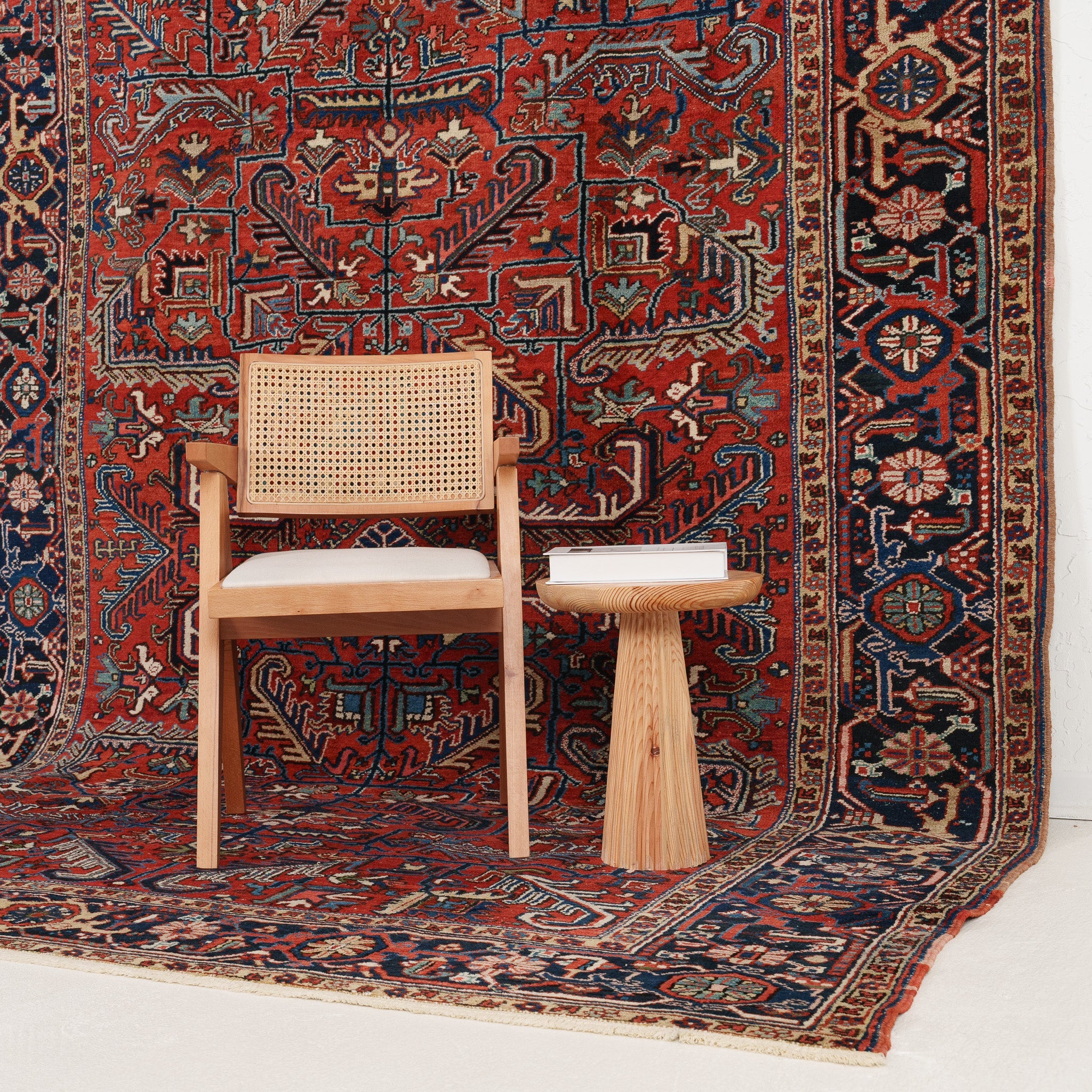 8' x 10' - Vintage Persian Area Rug, Red - Aisa | Kuden Rugs