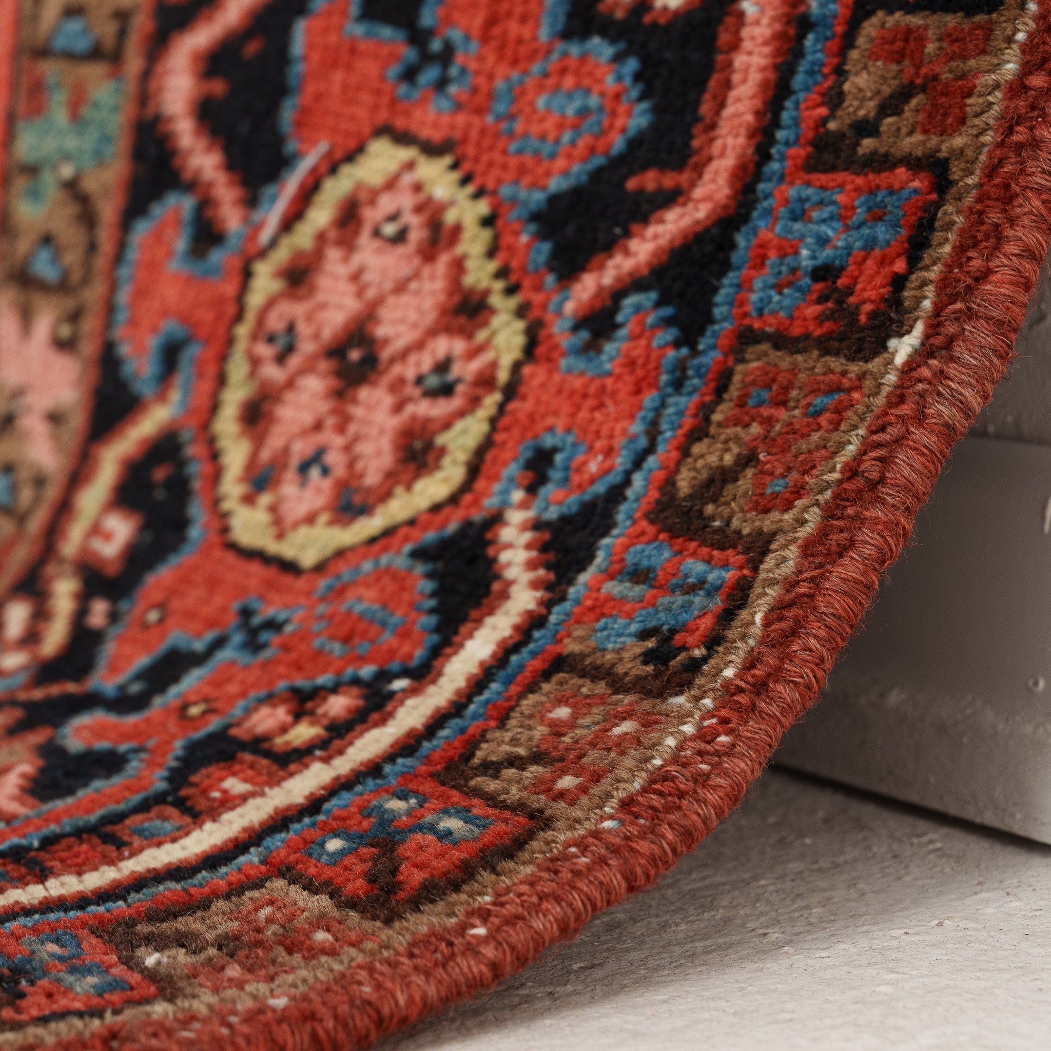 7' x 10' - Vintage Persian Area Rug, Red - Algina | Kuden Rugs