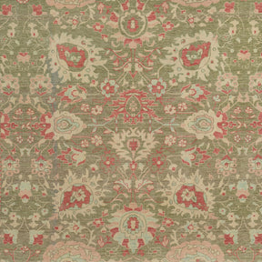 Authentic 8x10 area rug from turkish, in subtle green tones