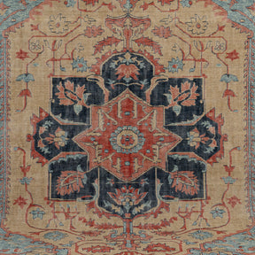 Authentic 8x10 area rug from turkish, in subtle blue tones