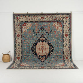 blue vintage 8x10 area rug - perfect for the living room, bedroom, dining room, office