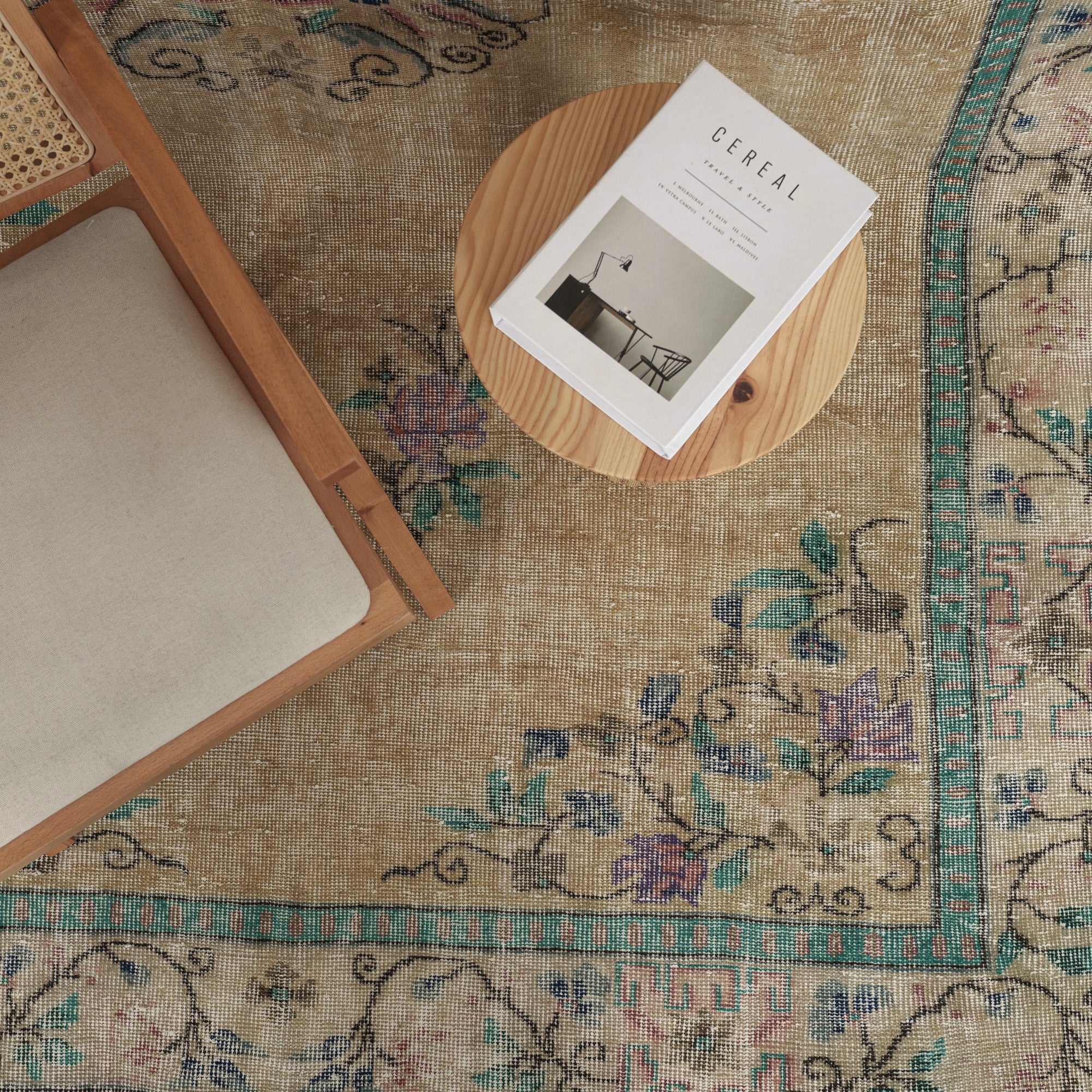 6x10 area rug with beautiful beige hues, from turkish