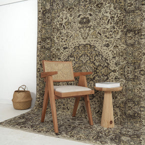 Vintage beige 6x9 area rug - adds charm to the living room, bedroom, entryway, office, kitchen & dining