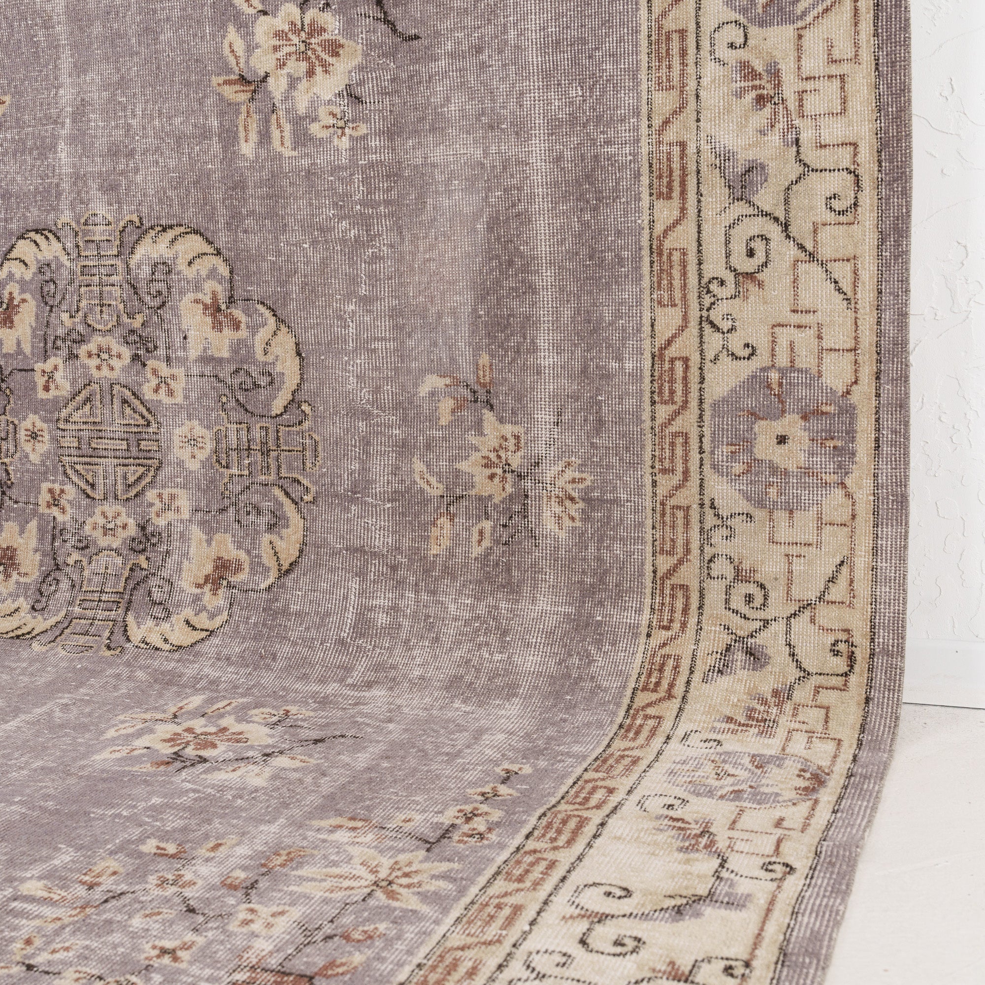 Floral 7x11 Purple Rug
