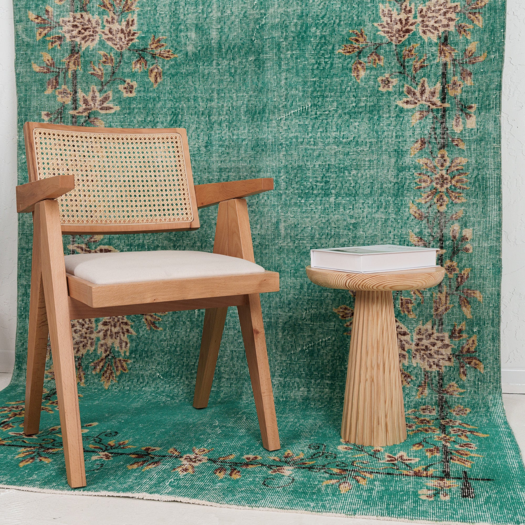 5x9 Green Turkish Rug