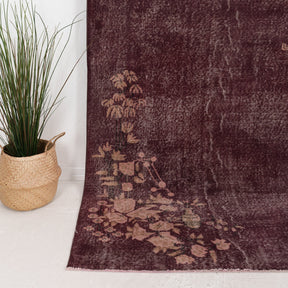 Purple and Beige Area Wool Rug