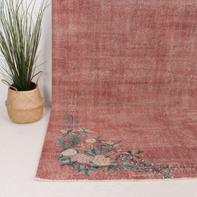 Pink and Blue Area Wool Rug