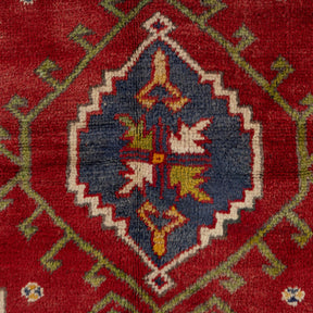 Authentic 4x5 accent rug from turkish, in subtle red tones