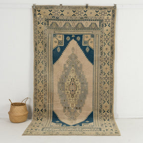 beige vintage 5x9 area rug - perfect for the living room, bedroom, entryway, office, dining room