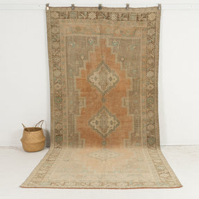 orange vintage 5x11 area rug - perfect for the living room, dining room, bedroom, office, entryway