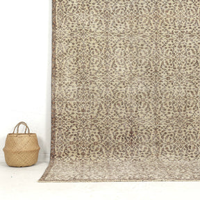 Authentic 5x9 area rug from turkish, in subtle beige tones