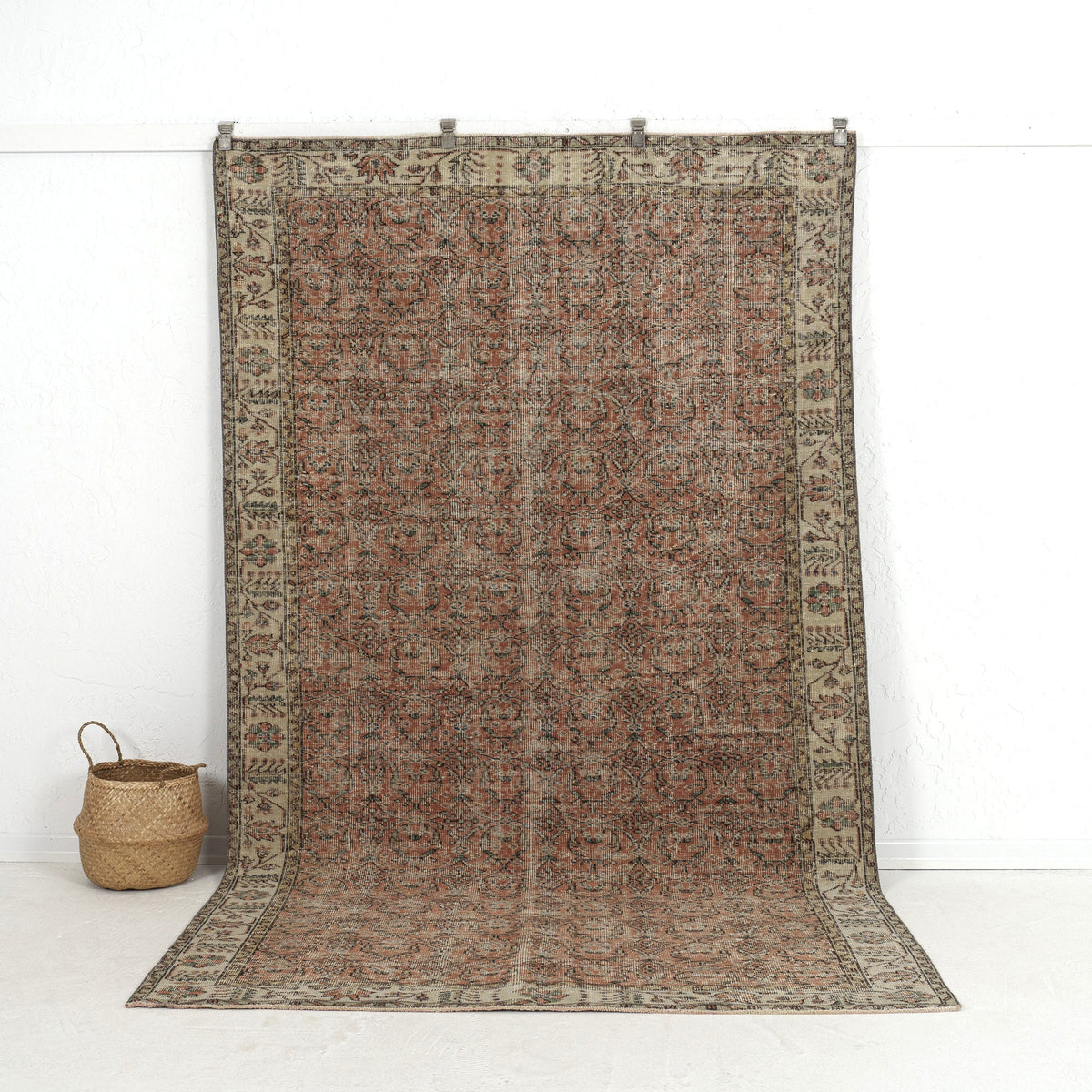 【2024福袋】 6' Rugs Kuden | Uria - Orange Rug, Area Turkish Vintage - 10' x ラグ・カーペット