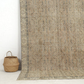 Authentic 5x9 area rug from turkish, in subtle beige tones