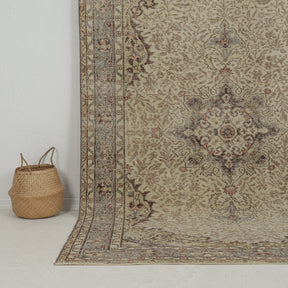 Authentic 6x9 area rug from turkish, in subtle beige tones