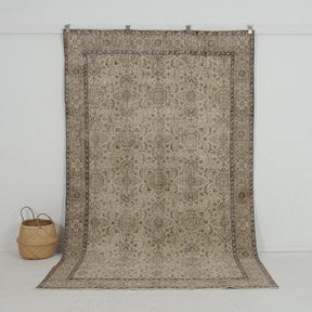 beige vintage 6x9 area rug - perfect for the living room, bedroom, entryway, office, kitchen & dining