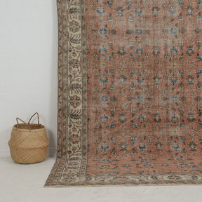 Authentic 6x9 area rug from turkish, in subtle brown tones