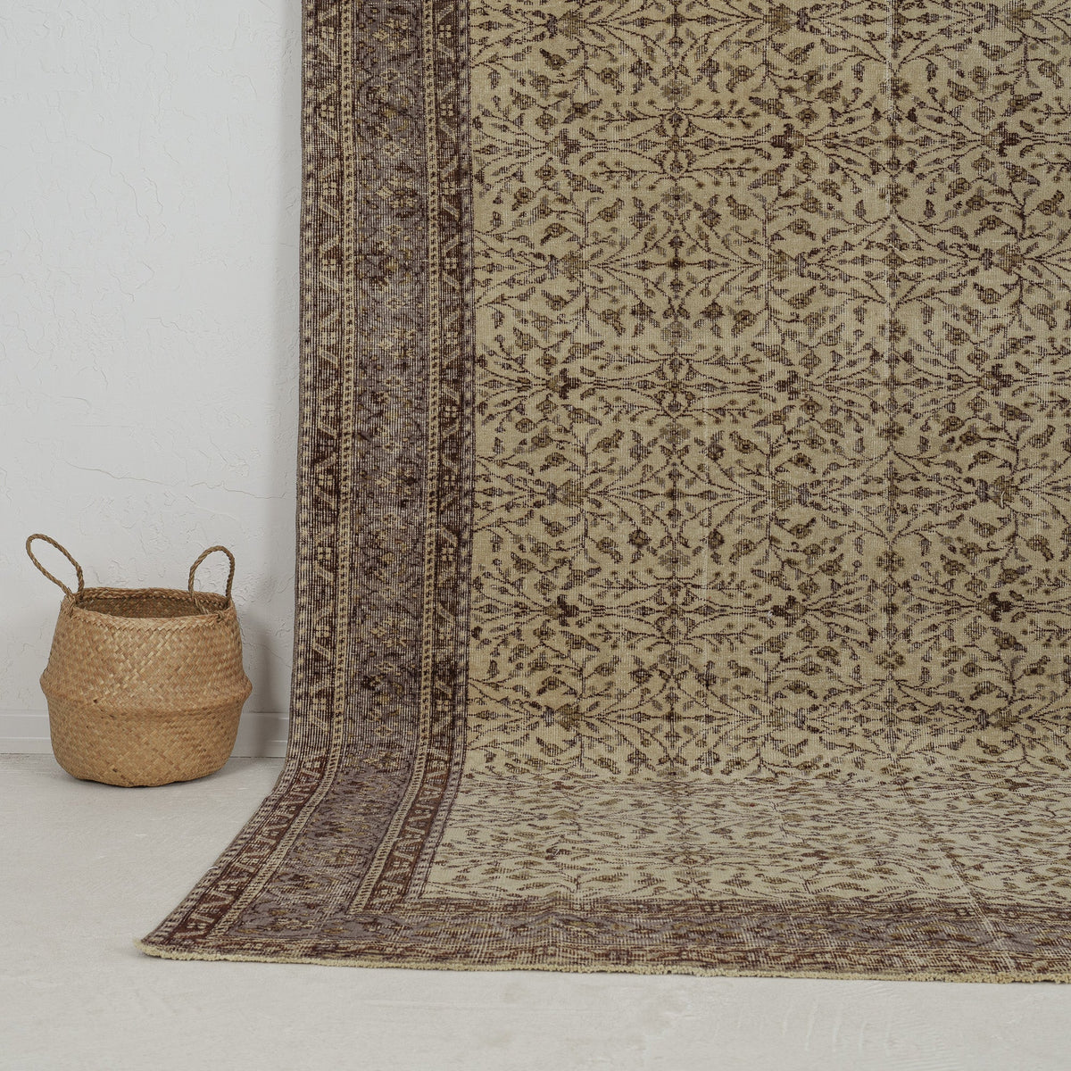 Authentic 7x10 area rug from turkish, in subtle brown tones