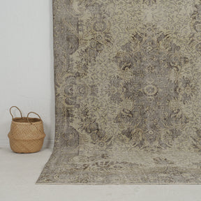 Authentic 6x10 area rug from turkish, in subtle beige tones