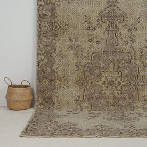 Authentic 7x10 area rug from turkish, in subtle beige tones