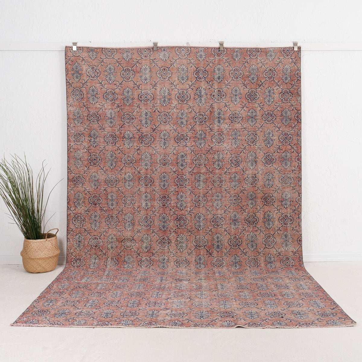 ROUND112cm\"Clockwork”ViNTAGE TURKiSH RUG ROUND112cm