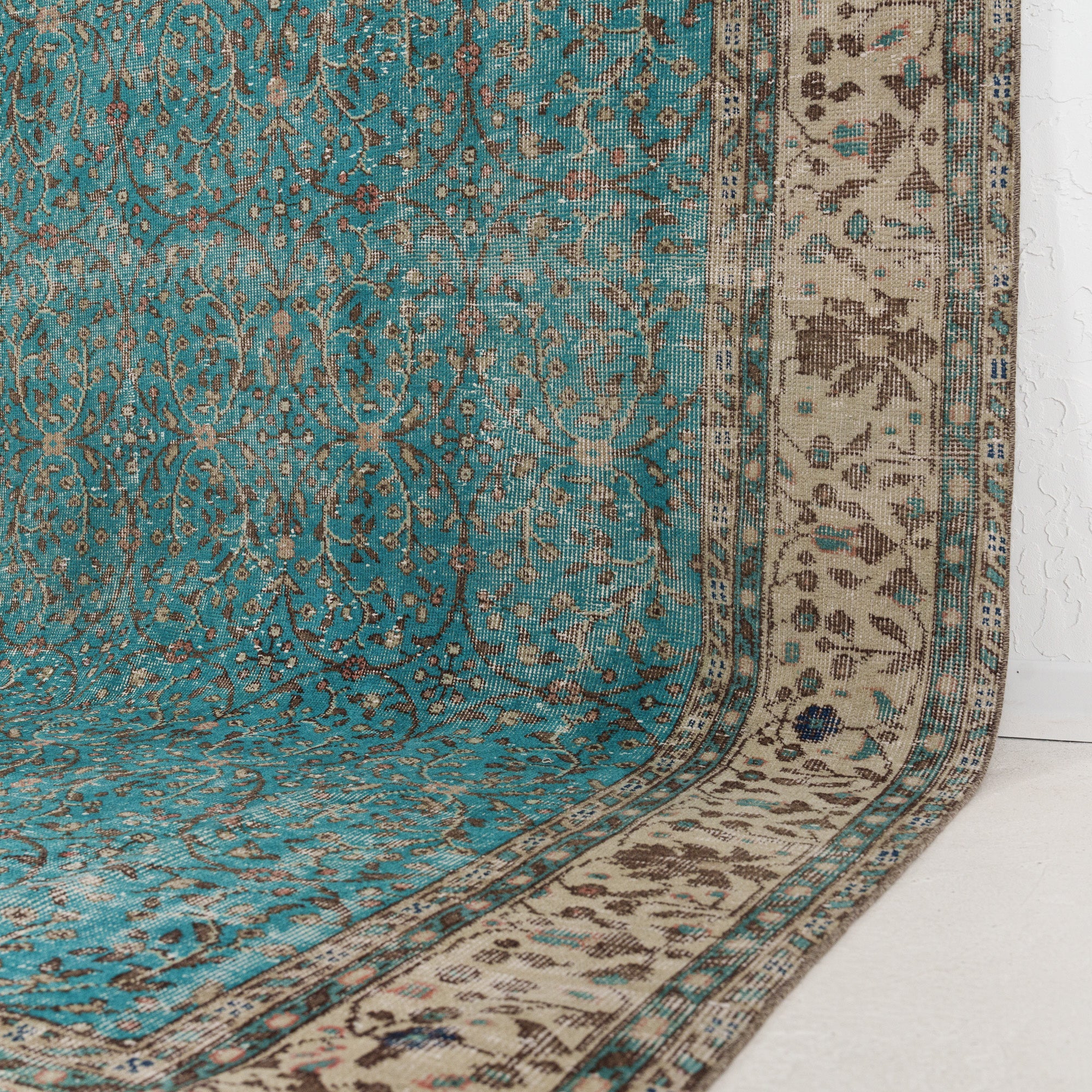 Geometric 7x10 Blue Rug